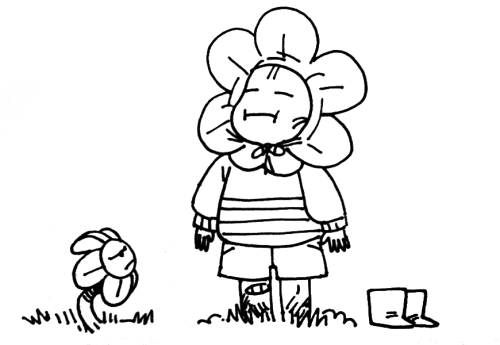 Trying to understand Flowey fills you with determination.