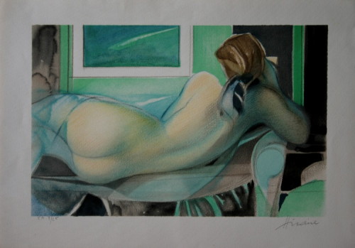 Camille Hilaire (1916-2004). Lying nude.