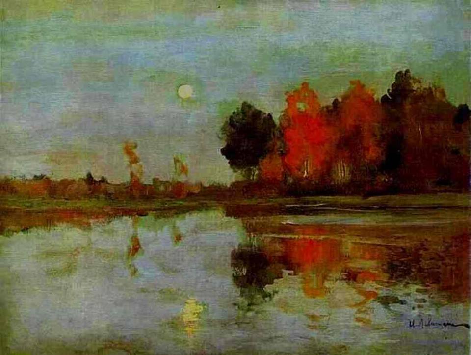 Isaac Levitan
(Lithuanian-Russian,1860–1900):
The Twilight. Moon; 1898.
Oil on cardboard.
State Russian Museum, St. Petersburg, Russia