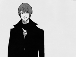 b-i-e-r-u:  “welcome, me dear kaneki.” 