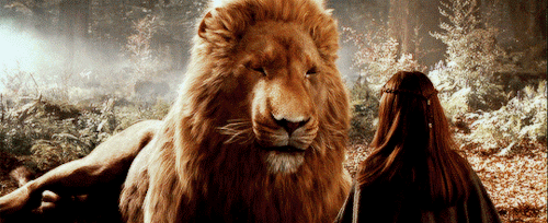 celestialsonata7:Aslan + Lucy(requested by @authordc)