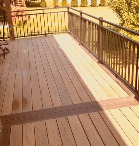 Deck - DeckInspiration For A Medium-sized Backyard Deck Remodel With A Roof Extension And A Second Story