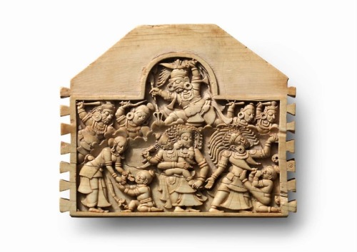 Krishna killing Putana, Vijayanagara period ivory