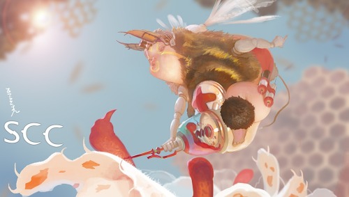 animeclay:  Xi Zhang (豆三先) also known as Ramzes I absolutely love Xi Zhang’s work and am blown away by the incredibly unique aesthetic of his colorful, cyborg, animal, Asian-fantasy/sci-fi concepts. Seemingly, the best way to get a look at Xi