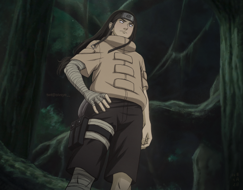 oivsyo: Badass Neji a.k.a prodigy of the Hyūga clan posing in the Forest of Death :Dep.34 | ch.57 mo