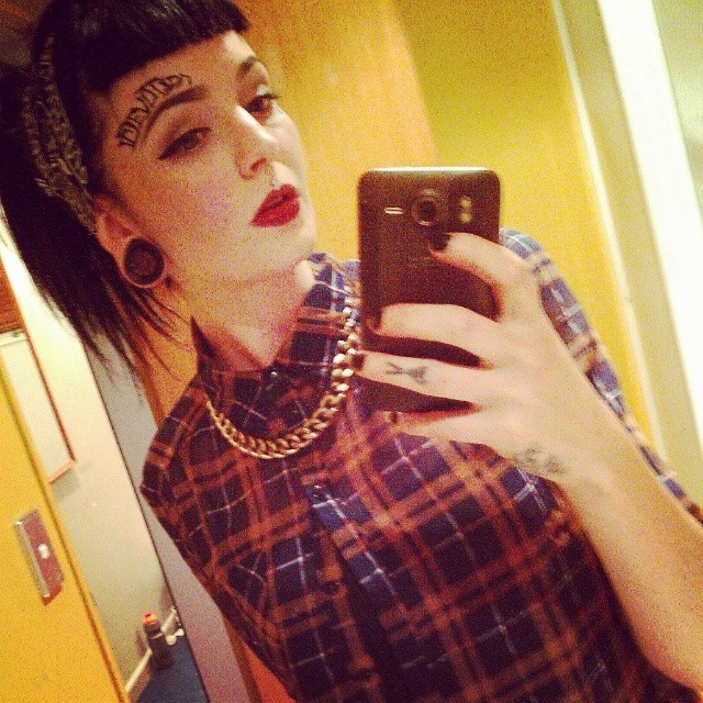cutestcuppycake:  Gangster party. Wish my face tattoo was real :’( inspired by
