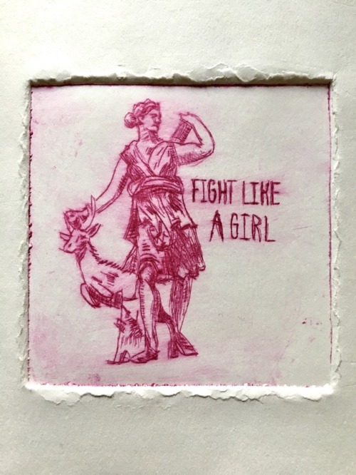 “Fight Like A Girl” ; First print, featuring The Huntress Diana- still a lot to learn!