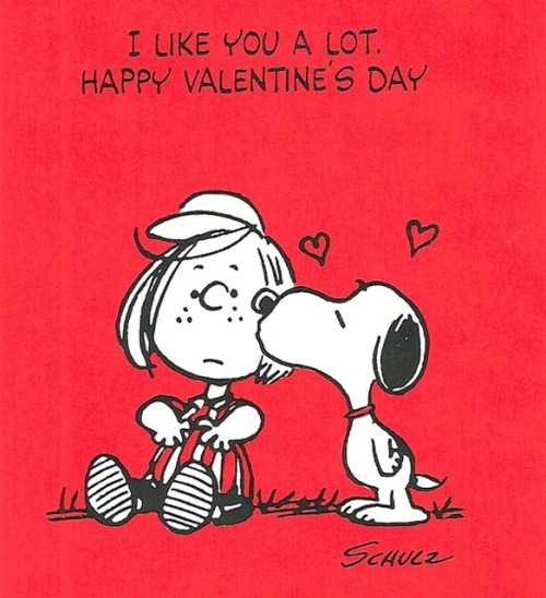 vintageholidays:1960s Peanuts Valentine’s Day card