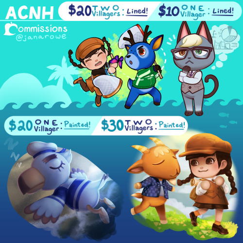 Opening up ACNH commissions!  I’m accepting payments through KO-FI and PAYPAL. Message me for any qu