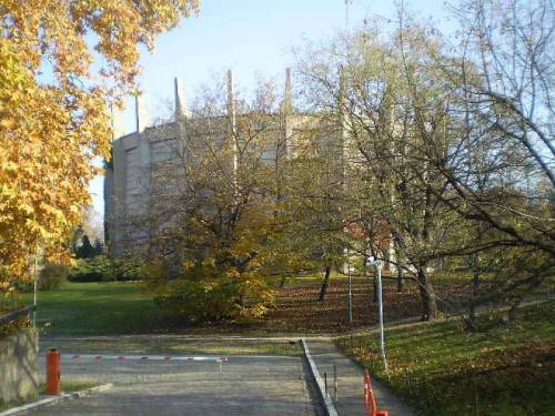 Autumn in Slowacki’s park in city Wroclaw, Poland, feat. Rotunda (a round building-museum with only 