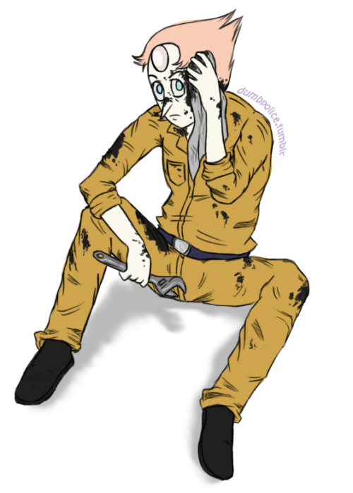 dumbpolice:  A mechanic Pearl doodle because I’m still not over this.