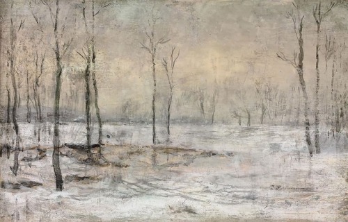 Clairière sous la neige, Minsk, 1911 by Ivan Pokhitonov (Ukrainian, 1850–1923)