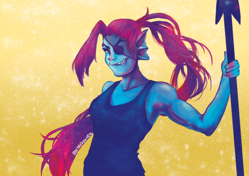 (reuploading because the last one had weird colors???)Anyways, drew Undyne because she’s pretty neat