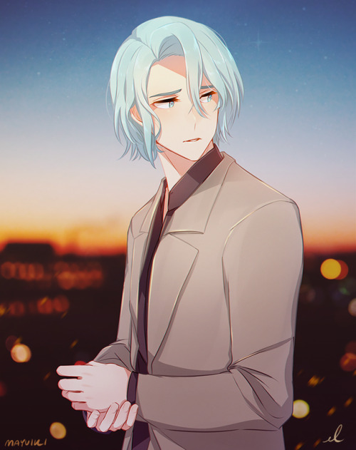 mayuiki-art:I realized I’ve never drawn V on his own and I also like V with disheveled hair.