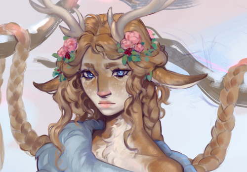 a satyr painting I worked over the past few days to destress - backup D&amp;D char perhaps?edit;