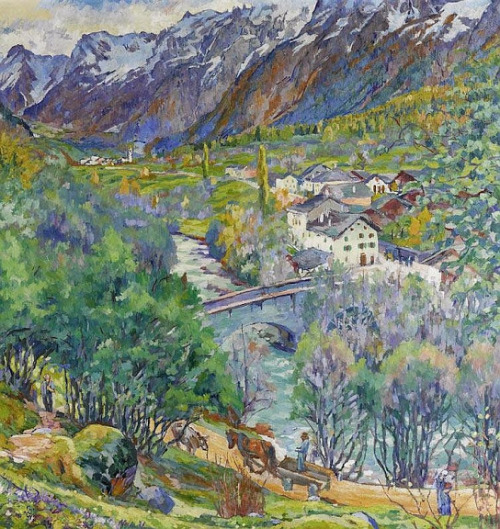 Landscape Bregaglia , Mountains  -  Giovanni Giacometti 1924.