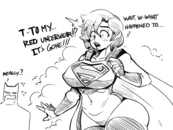 nat2art: what did happened to superman red underwear!!! &gt;:T oh he got turned into a girl, too.  ;9