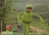 forevermizu:virgoprivilege:virgoprivilege:comedy peaked when jim henson decided that the best way to show a character being blown up or jumping was to just throw the entire muppet around whats better than this I always wonder how many takes they had to