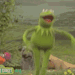 forevermizu:virgoprivilege:virgoprivilege:comedy peaked when jim henson decided that the best way to show a character being blown up or jumping was to just throw the entire muppet around whats better than this I always wonder how many takes they had to