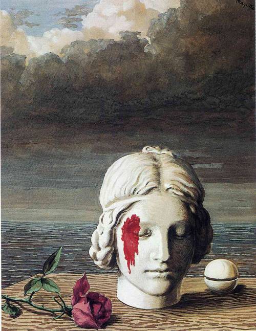 artimportant:Left: Rene Magritte - Memory (La Mémoire), 1940 Right : Rene Magritte - Memory, 1948 