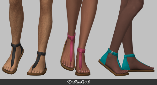 EA T-Strap Sandals - New MeshHi Y'allAnother EA edit - the T-Strap Sandals.  Made for Female and Mal