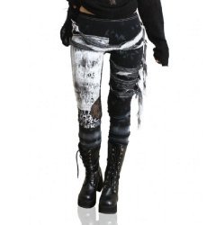 Refuse To Be Usual tie dye goth/ punk leggings