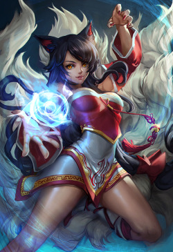 art-of-cg-girls:  Ahri - Ninetail Fox by lucidsky 