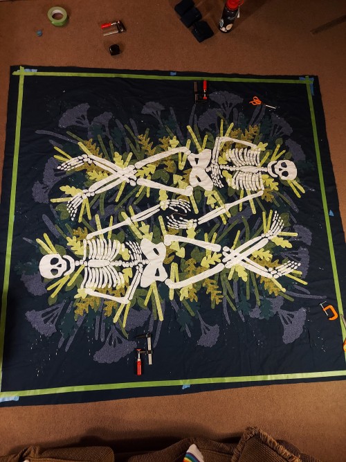 Progress Photos For The Applique Quilt Im Working On. Im Almost Positive I've Chosen The Second Worst