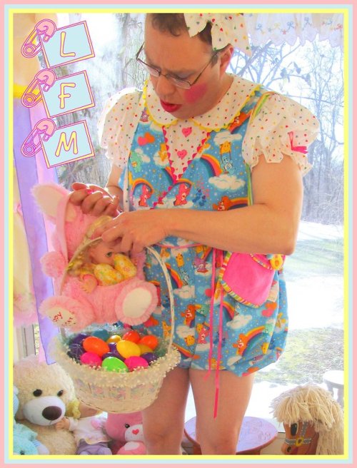 SISSY EASTER EGG HUNT! The big baby is being very careful to find every last egg otherwise spankies 