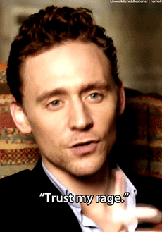 chocolatehiddlestoner:   Tom on his favorite Loki line. x  The little grin at the end killed me. 