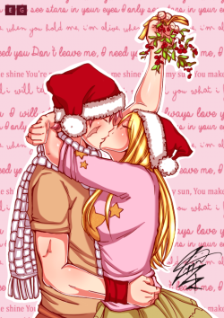 elieglory3173:   Best Kiss❄♥   Coloring made by Me  Art by @zippi44 I hope you like it! ;^;