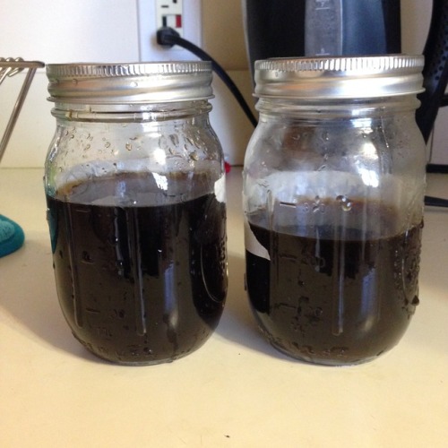 Cold brew espresso success! I found recipes here and here. The key is to have medium groun