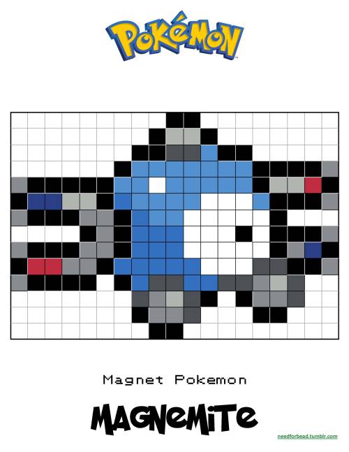 Pokemon:  Magnemite Pokemon is managed by The Pokemon Company.For more Pokemon perler bead designs v