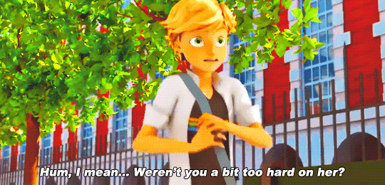 bokutouh:  LOOK AT THAT PUPPY FACE WHEN HE IS ABOUT TO SCOLD LADYBUG AS ADRIEN, he really has no con