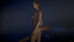 duraboworld:  Bigger.Just testing out the other girl from The Last of Us. All models and props courtesy of Red Menace.