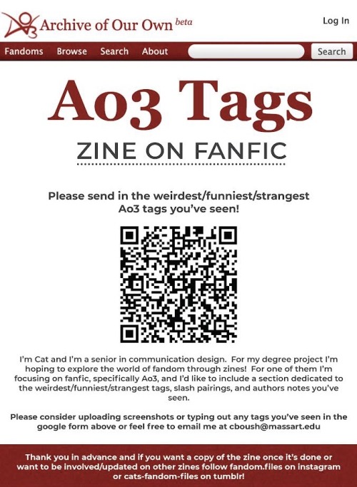 Im Starting To Collect Tags, Pairings, And Authors Notes For My Fanfic Zine! If You Have Any Please Message