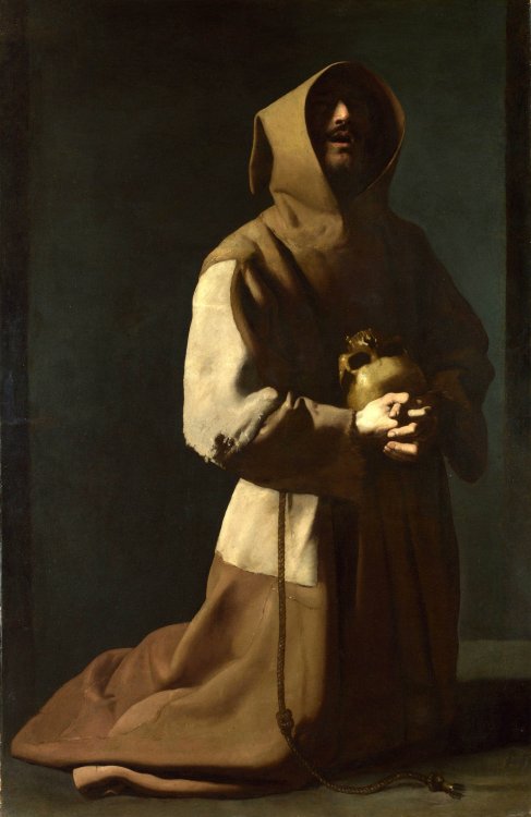 Saint Francis in Meditation, by Francisco de Zurbarán, National Gallery, London.