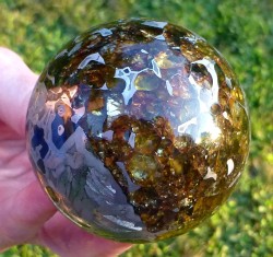 blazepress:  Polished meteorite sphere.