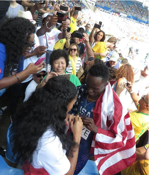 imageof1love:  Congratulations Queen Harrison + Will Claye on their Olympic Engagement After Will Claye won the silver metal in the long jump no celebration, no metal was more meaningful than his proposal that couldn’t wait any longer to his girlfriend,