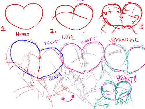 keylimepie:  ectobiolodaddy:  i think ppl should draw smooches more because basically if you can draw a heart you can draw a KISSSSSSSSSSSSSSSS i mean these are simple smooch poses but… they are so fun 2 do *_*    