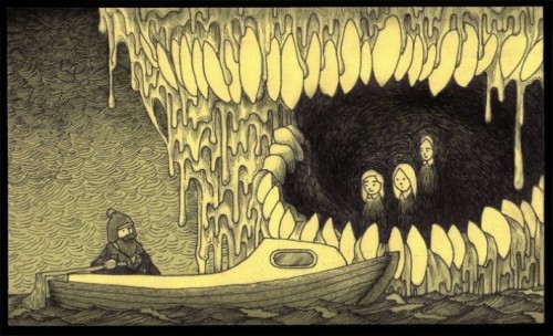 a-polite-fuck-off:  A hand full of Don Kenn’s Amazing art work drawn on post-it notes.