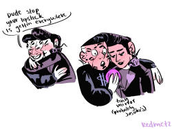 redmetz:  josuke likes to purposely leave kissy marks all over oku’s face so that oku knows HE IS LOVED 