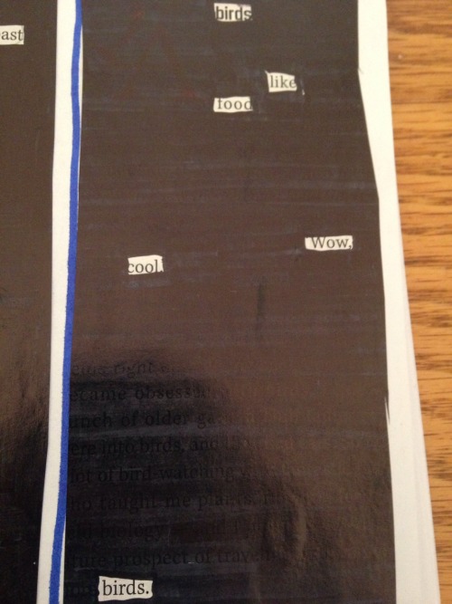 quietcupcake: My teacher had us do “Blackout Poetry”