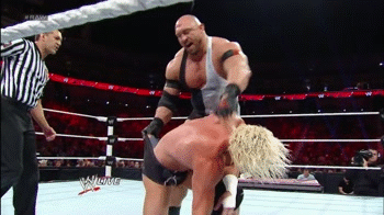 Ryback getting a peak of the show off!