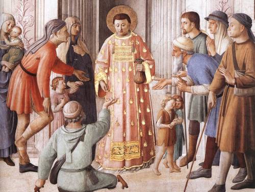 Fra Angelico Day: Saint Lawrence Distributing Alms to the Poor, Fra Angelico, 1447-50
