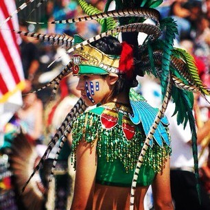 nativefaces:  (Mexica) Aztec dancers.  