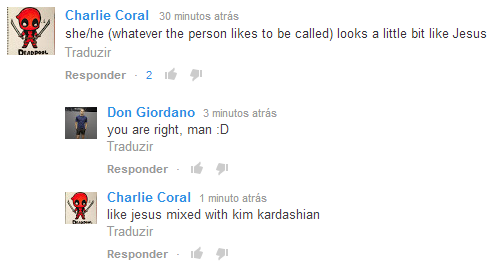 takeasubmarineride:  JESUS MIXED WITH KIM KARDASHIAN  also, “whatever the person likes to be called” is pretty damn progressive for a youtube comment.