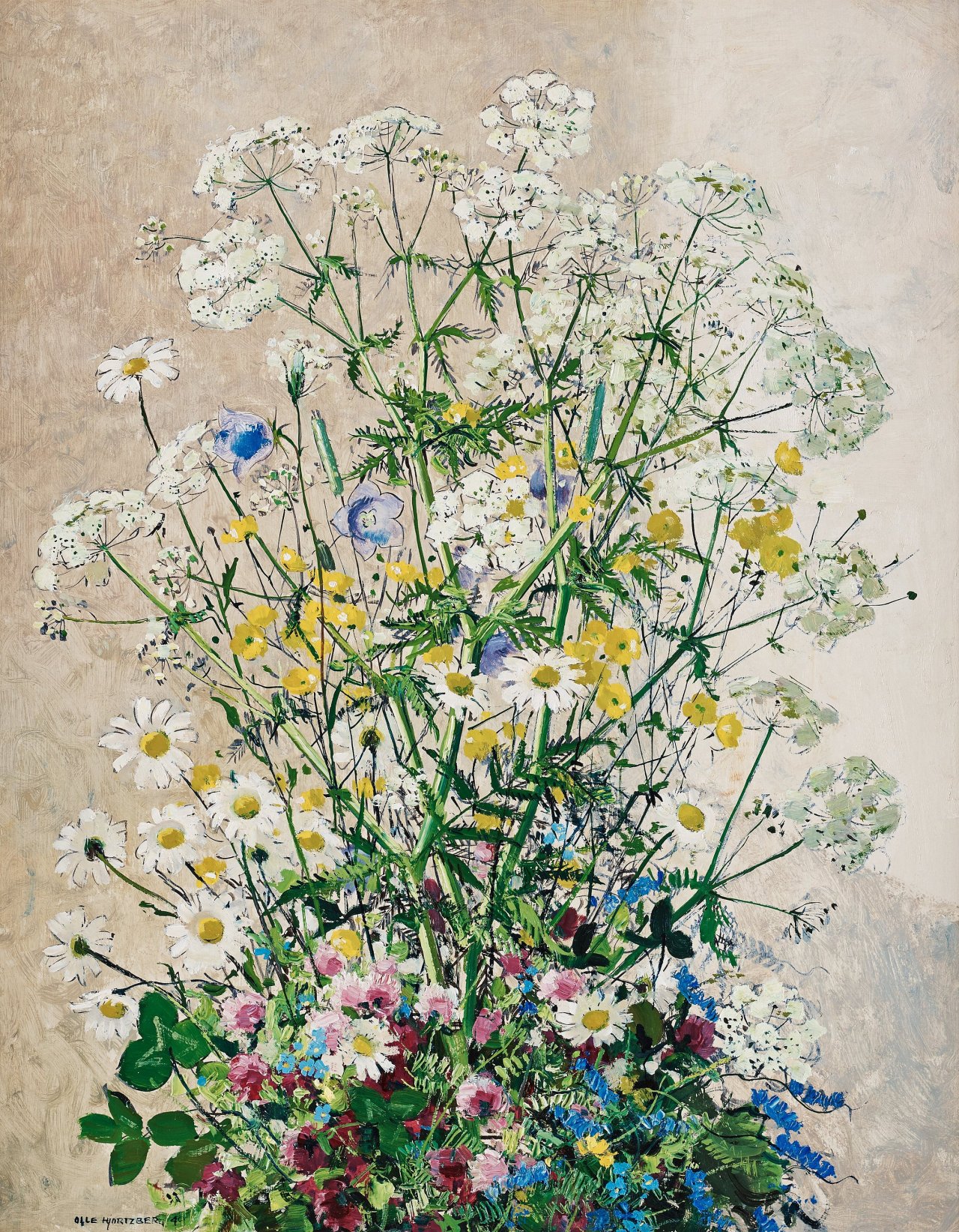 thunderstruck9:  Olle Hjortzberg (Swedish, 1872-1959), Meadow Flowers, 1940. 