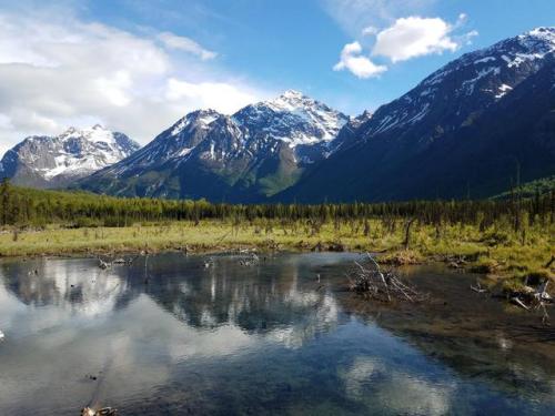 exploreelsewhere:The Chugach mountain range Eagle River Alaska [4032x3024] ✈