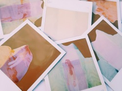 starmystic:  We took some Polaroids which were apparently not functioning well but still somehow processed lol (beach day with gabi aka kideau) 